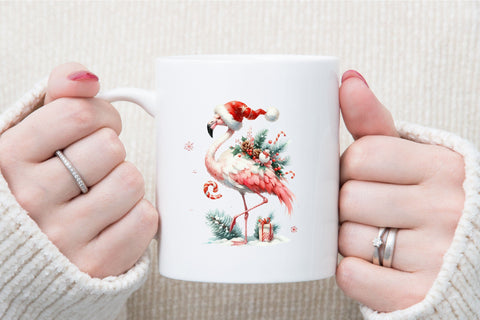 Christmas Flamingo Sublimation Clipart Sublimation designartist 