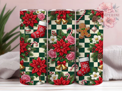 Christmas Floral Pattern 20oz Tumbler, Christmas Floral, Floral Pattern, Christmas Pattern, Floral Tumbler, Christmas Tumbler, Floral Wrap PNG, 20oz Tumbler Wrap Sublimation Li Zamperini 