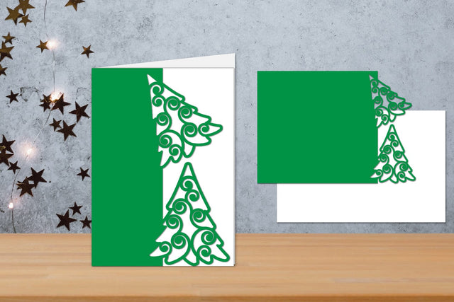 Christmas folded Cards, Cricut Christmas card SVG zafrans studio 