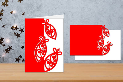 Christmas folded Cards, Cricut Christmas card SVG zafrans studio 