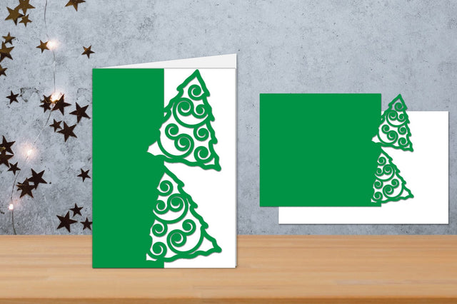 Christmas folded Cards, Cricut Christmas card SVG zafrans studio 