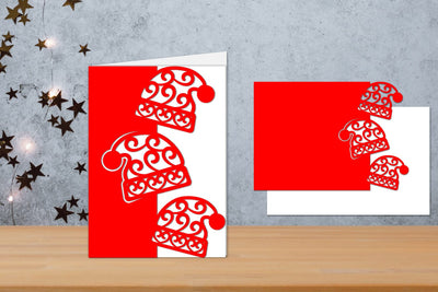 Christmas folded Cards, Cricut Christmas card SVG zafrans studio 