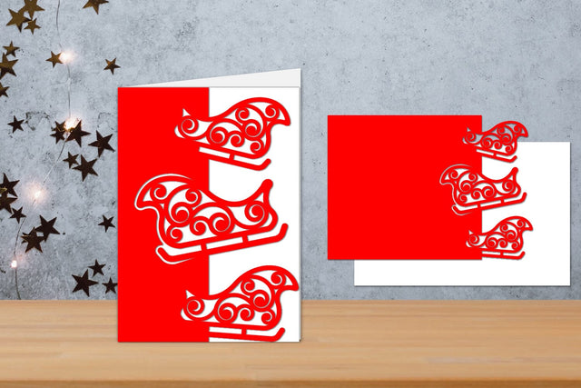 Christmas folded Cards, Cricut Christmas card SVG zafrans studio 