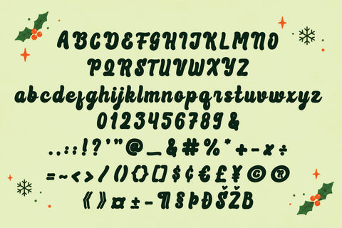 Christmas Font - Beloved Holiday Font Mozarella 