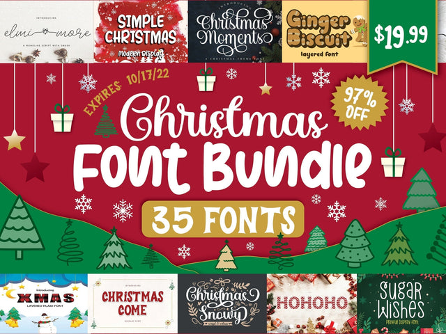 Christmas Font Bundle - Out of Retirement for VIPS Only! Bundle So Fontsy Design Shop 
