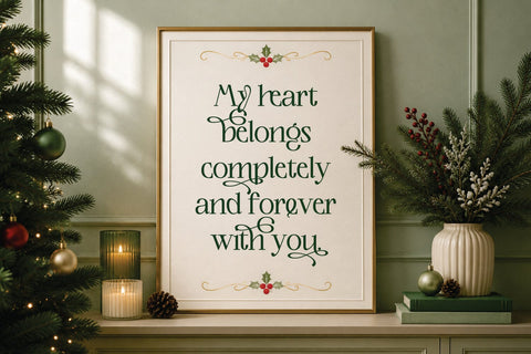 Christmas Font – Family Blessings Font Mozarella 