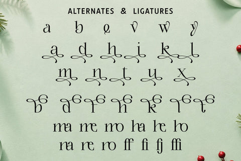 Christmas Font – Family Blessings Font Mozarella 
