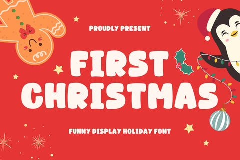 Christmas Font - First Christmas Font Mozarella 