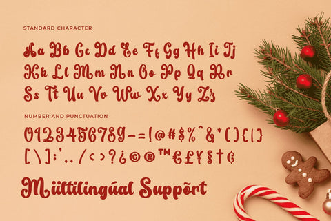 Christmas Font Mozarella 