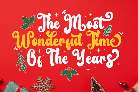 Christmas Font Mozarella 