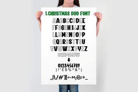 Christmas Font SVG Bundle | Christmas Duo | 9 Festive Styles SVG TonisArtStudio 