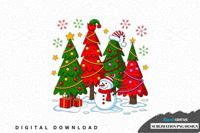 Christmas forest sublimation png design Sublimation Regulrcrative 