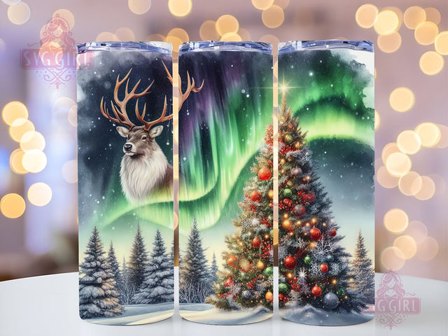 Christmas Forest Trees Tumbler Wrap, Christmas Rustic Vintage 20 Oz Skinny Sublimation Tumbler PNG, Christmas Tumbler PNG Design Download Sublimation SvggirlplusArt 