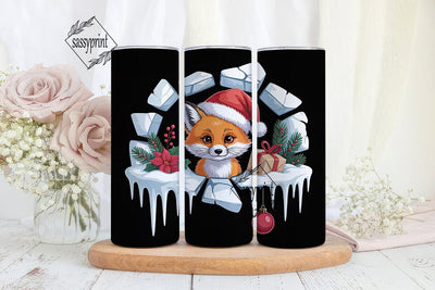 Christmas Fox 20oz Tumbler Design Sublimation sassyprint 