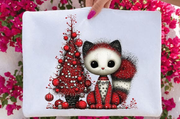 Christmas Fox with Festive Tree PNG Sublimation SVGArt 