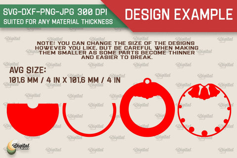 Christmas Frame Tree Toy LaserCut Bundle. Xmas Ornaments SVG SVG Evgenyia Guschina 