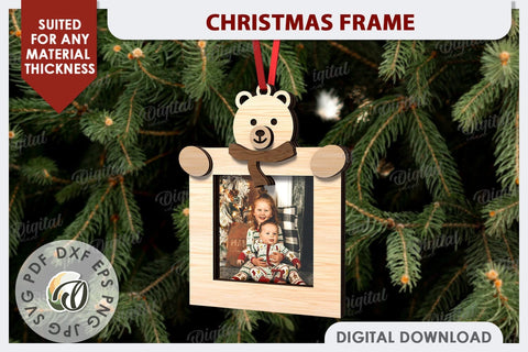 Christmas Frames Laser Cut Bundle. Christmas Decor SVG SVG Evgenyia Guschina 