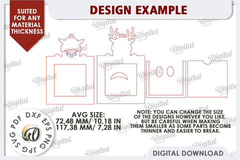 Christmas Frames Laser Cut Bundle. Christmas Decor SVG SVG Evgenyia Guschina 