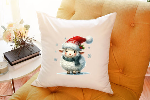 Christmas Funny Sheep Clipart Sublimation designartist 