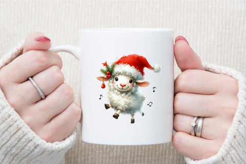 Christmas Funny Sheep Clipart Sublimation designartist 