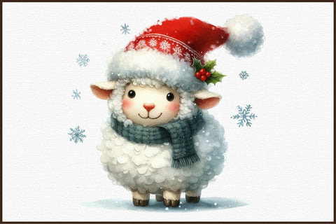 Christmas Funny Sheep Clipart Sublimation designartist 