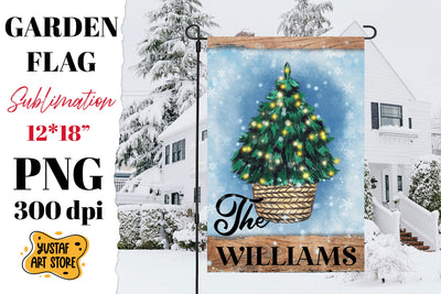 Christmas garden flag sublimation. Family garden flag Sublimation Yustaf Art Store 