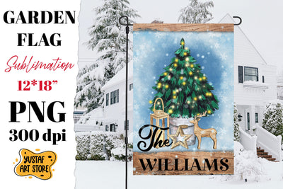 Christmas garden flag sublimation. Family garden flag Sublimation Yustaf Art Store 