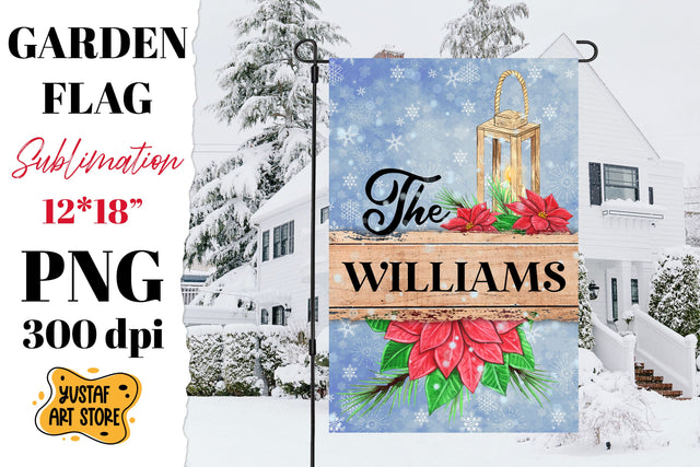 Christmas garden flag sublimation. Family garden flag Sublimation Yustaf Art Store 