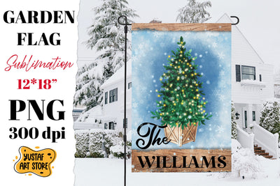 Christmas garden flag sublimation. Family garden flag Sublimation Yustaf Art Store 