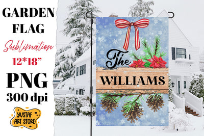 Christmas garden flag sublimation. Family garden flag Sublimation Yustaf Art Store 