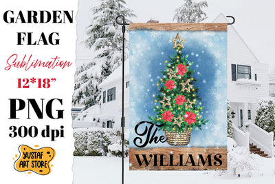 Christmas garden flag sublimation. Family garden flag Sublimation Yustaf Art Store 
