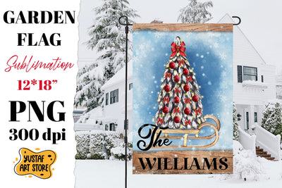 Christmas garden flag sublimation. Family garden flag Sublimation Yustaf Art Store 