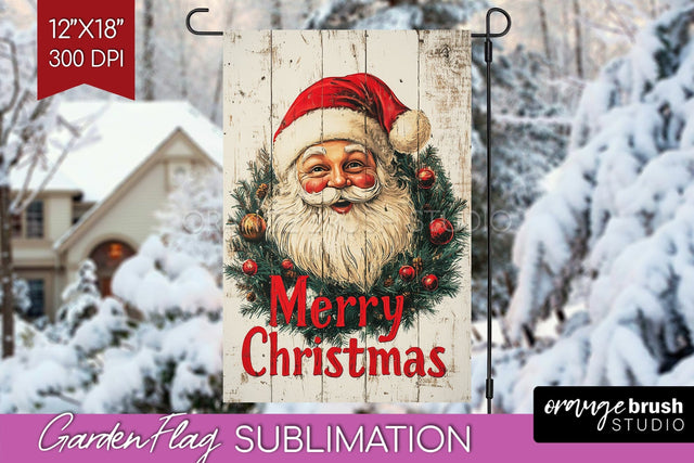 Christmas Garden Flag Sublimation - Winter Welcome Sign PNG Sublimation OrangeBrushStudio 