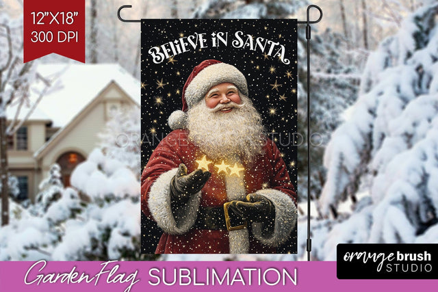 Christmas Garden Flag Sublimation - Winter Welcome Sign PNG Sublimation OrangeBrushStudio 