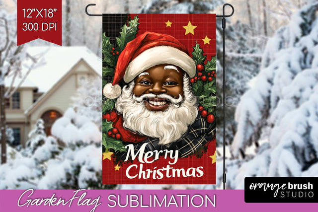 Christmas Garden Flag Sublimation - Winter Welcome Sign PNG Sublimation OrangeBrushStudio 