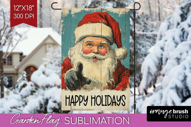 Christmas Garden Flag Sublimation - Winter Welcome Sign PNG Sublimation OrangeBrushStudio 