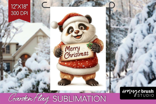 Christmas Garden Flag Sublimation - Winter Welcome Sign PNG Sublimation OrangeBrushStudio 