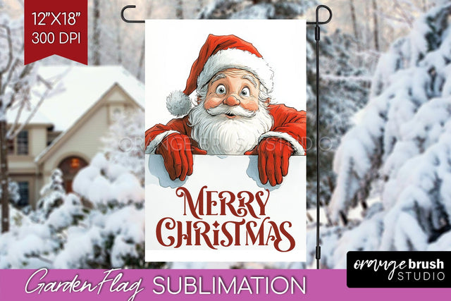 Christmas Garden Flag Sublimation - Winter Welcome Sign PNG Sublimation OrangeBrushStudio 
