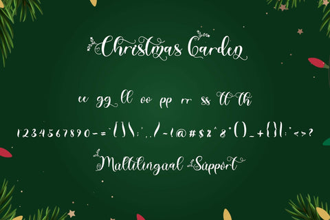 Christmas Garden Font Prasetya Letter 