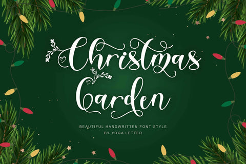 Christmas Garden Font Prasetya Letter 
