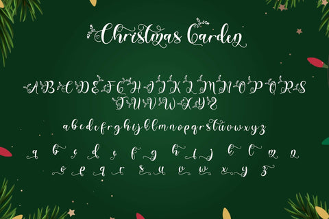 Christmas Garden Font Prasetya Letter 