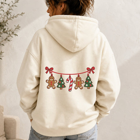 Christmas Garland Embroidery Design – Gingerbread Christmas Tree Candy Cane Machine Embroidery File, Holiday Bunting Design Embroidery/Applique DESIGNS PatternFeed8 