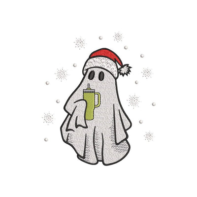Christmas Ghost Embroidery Design, 3 sizes, Instant download Embroidery/Applique DESIGNS Nino Nadaraia 