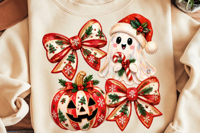 Christmas Ghost Sublimation PNG Design Sublimation DesignPlante 503 