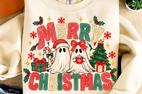 Christmas Ghost Sublimation PNG Design Sublimation DesignPlante 503 
