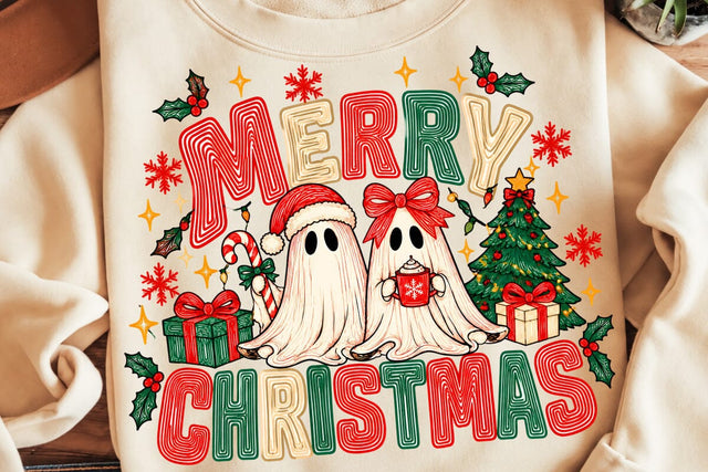 Christmas Ghost Sublimation PNG Design Sublimation DesignPlante 503 