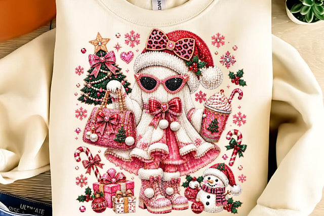 Christmas Ghost Sublimation PNG Sublimation DesignPlante 503 