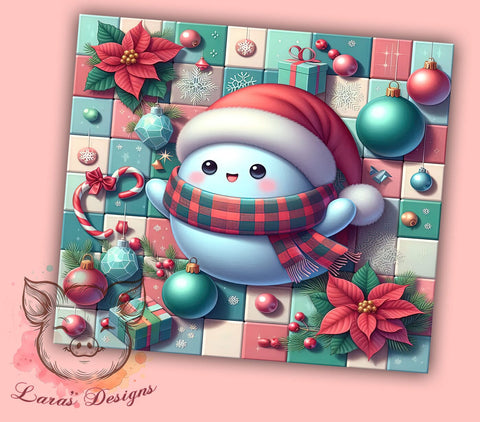 Christmas Ghost Tumbler, Spooky Tumbler, 20oz Tumbler Wrap, Halloween Christmas, Holiday Decor, Ghost Lover Gift, Unique Holiday Tumbler Sublimation Lara' s Designs 