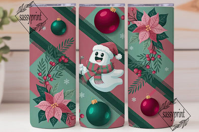 Christmas Ghost Tumbler Wrap Sublimation sassyprint 
