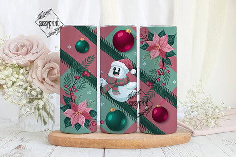 Christmas Ghost Tumbler Wrap Sublimation sassyprint 